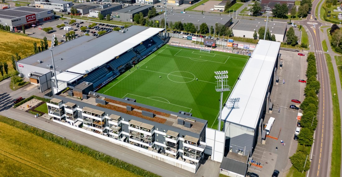 Sandefjord–Kristiansund spilles på Jotun Arena søndag 25. august. Foto: NTB