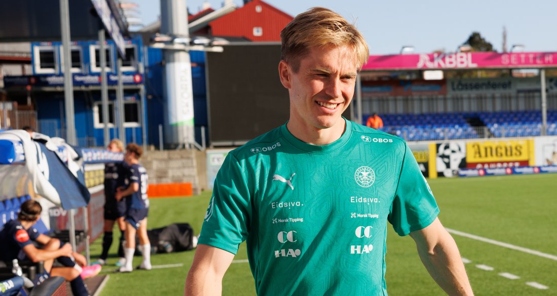 Snorre Strand Nilsen ble skadet i kampen på Nordmøre stadion i vår, men er nå med for HamKam igjen. Foto: NTB