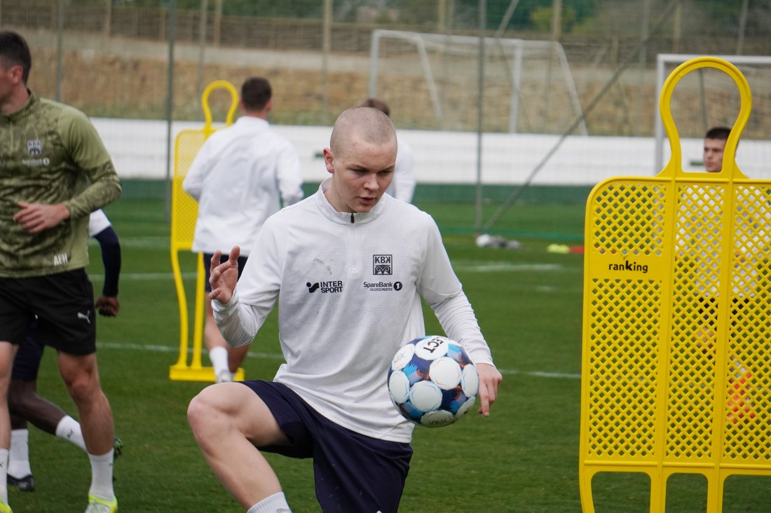 Eirik Erstad Nyland på trening i Marbella.