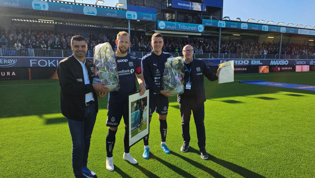 Før KBKs kamp mot Haugesund i september ble det markert at Dan Peter Ulvestad og Andreas Hopmark har nådd store milepæler.