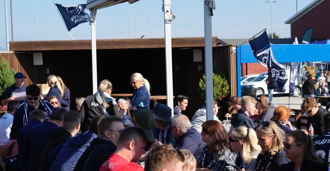 Vi regner med det blir folksomt på Slatlem Corner og Talgø Terrasse på både hjemme- og bortekamper i høst. Foto: Terje Stamnes