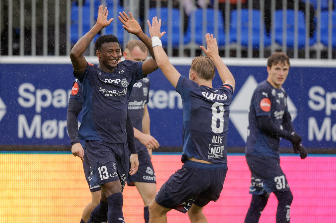 Alioune Ndour kunne juble for sine to første KBK-scoringer. Foto: NTB